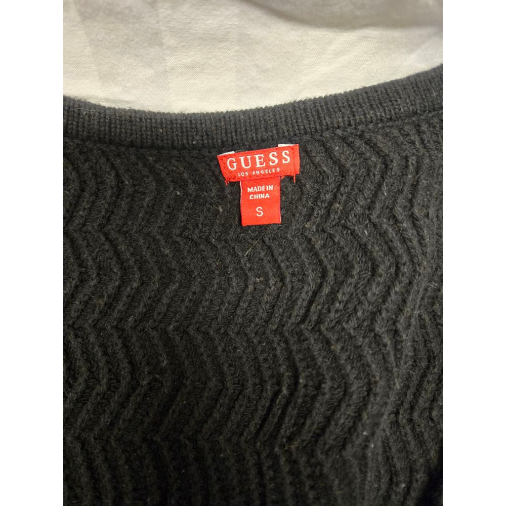 Women's GUESS Black & White Striped Sweater S - Picture 3 of 5